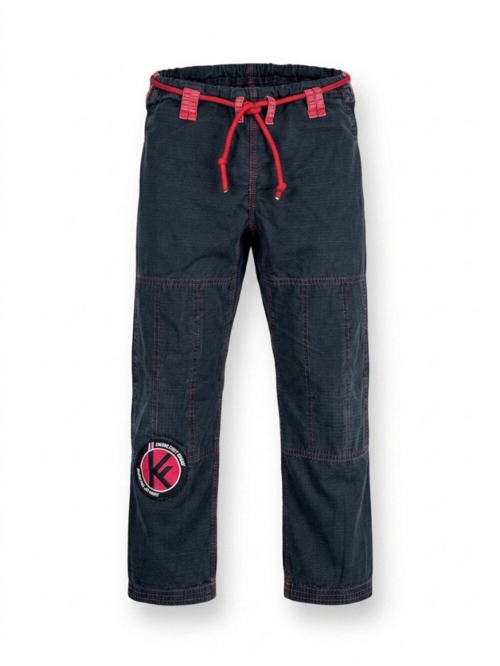 Kano Combat Black BJJ Gi Pants Red Trim Drawstring No Size Tag Measures ~35” W